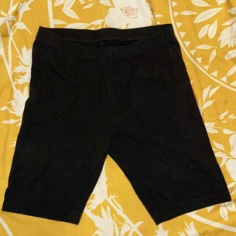 Girls Black Biker Shorts Size Large